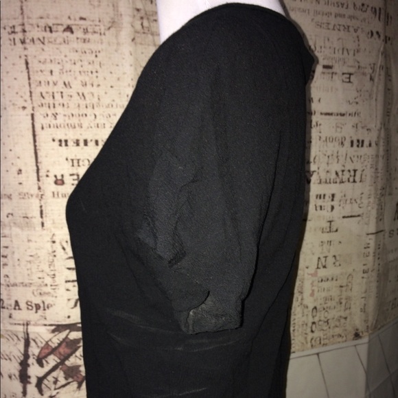 Essay By Sharon Anthony Black Short Sleeve Blouse - Picture 3 of 8